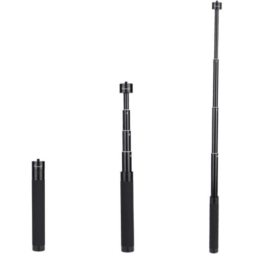  Richer-R Tripod Extension Tube, Aluminum Alloy Gimbal Selfie Stick Extension Rod 1/4 Screw Extender Pole for Tripod, Phone Clip, Gimbal, Selfie Stick, for Feiyu, Zhiyun, DJI, Moza