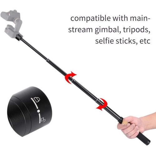  Richer-R Tripod Extension Tube, Aluminum Alloy Gimbal Selfie Stick Extension Rod 1/4 Screw Extender Pole for Tripod, Phone Clip, Gimbal, Selfie Stick, for Feiyu, Zhiyun, DJI, Moza