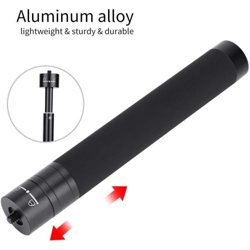  Richer-R Tripod Extension Tube, Aluminum Alloy Gimbal Selfie Stick Extension Rod 1/4 Screw Extender Pole for Tripod, Phone Clip, Gimbal, Selfie Stick, for Feiyu, Zhiyun, DJI, Moza