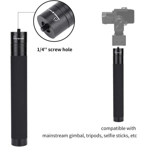  Richer-R Tripod Extension Tube, Aluminum Alloy Gimbal Selfie Stick Extension Rod 1/4 Screw Extender Pole for Tripod, Phone Clip, Gimbal, Selfie Stick, for Feiyu, Zhiyun, DJI, Moza