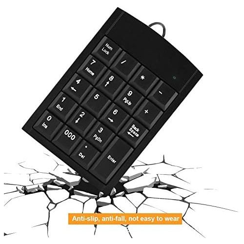  [아마존베스트]Richer-R Numeric Keypad Numeric Keypad, Richer Ergonomic Portable Slim Mini USB 19Keys Numerical Number Pad Keypad Keyboard For Laptop Desktop PC Black