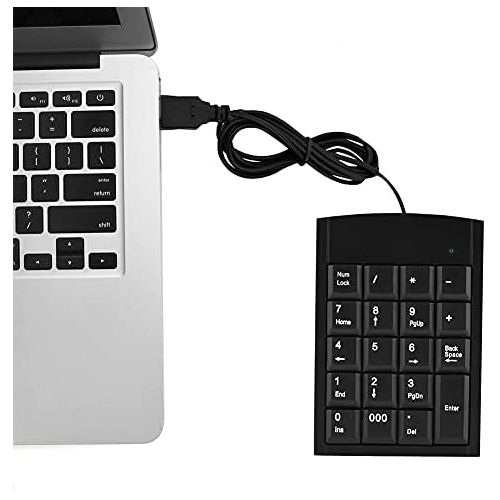  [아마존베스트]Richer-R Numeric Keypad Numeric Keypad, Richer Ergonomic Portable Slim Mini USB 19Keys Numerical Number Pad Keypad Keyboard For Laptop Desktop PC Black