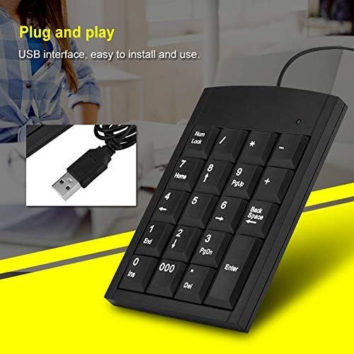  [아마존베스트]Richer-R Numeric Keypad Numeric Keypad, Richer Ergonomic Portable Slim Mini USB 19Keys Numerical Number Pad Keypad Keyboard For Laptop Desktop PC Black