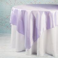 Richland 72 x 72 Satin Table Overlay Lavender Set of 10