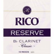 Rico Reserve Classic Bb Clarinet Reeds, Strength 4.0+, 10-pack