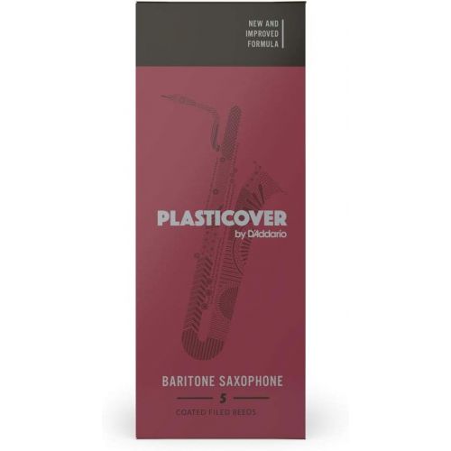  D'Addario Woodwinds Rico Plasticover Baritone Sax Reeds, Strength 2.0, 5-pack