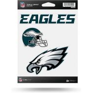Rico Industries NFL unisex Die Cut 3-Piece Triple Spirit Sticker Sheet