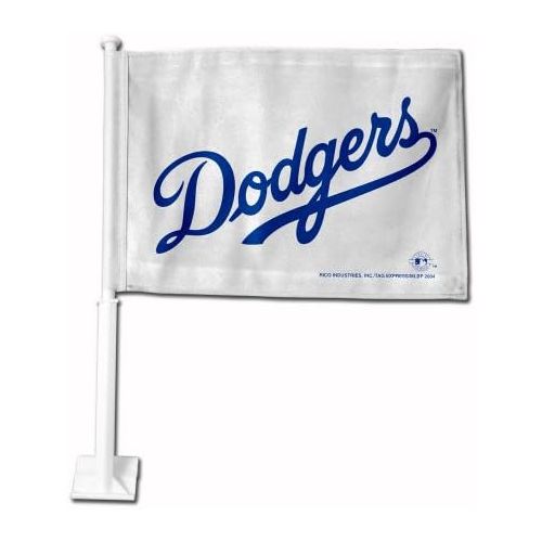  Rico Industries MLB Los Angeles Dodgers Car Flag (White)