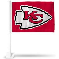 Rico Industries NFL Kansas City Chiefs Car Flag, Red, with White Pole