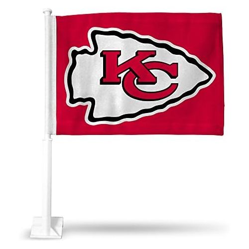  Rico Industries NFL Kansas City Chiefs Car Flag, Red, with White Pole