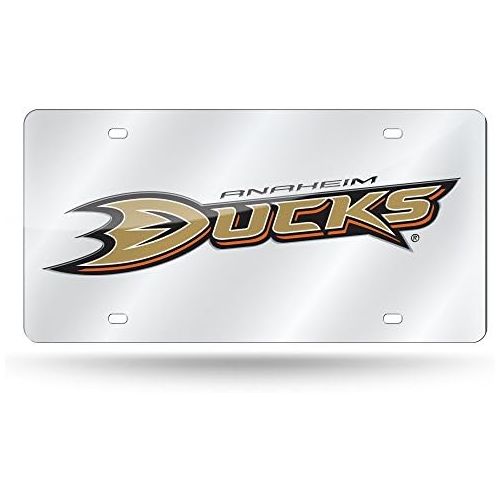  Rico Industries NHL Laser Inlaid Metal License Plate Tag, Silver