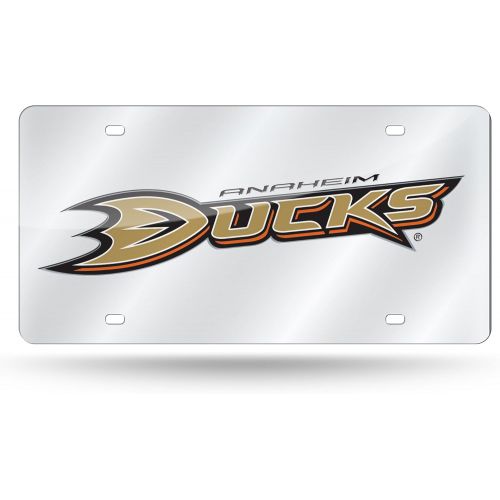  Rico Industries NHL Laser Inlaid Metal License Plate Tag, Silver