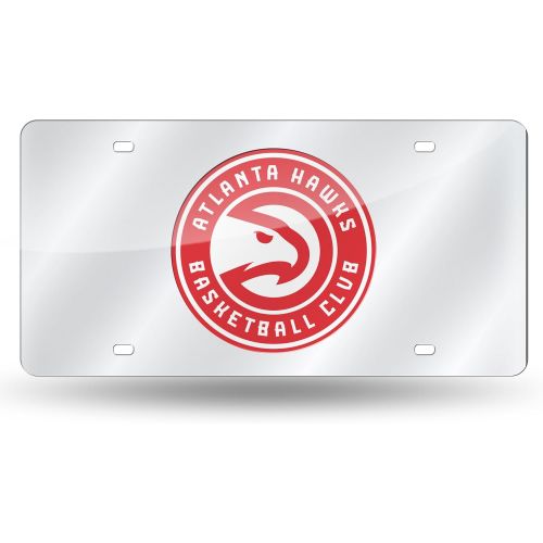  Rico Industries NBA Laser Inlaid Metal License Plate Tag, Silver