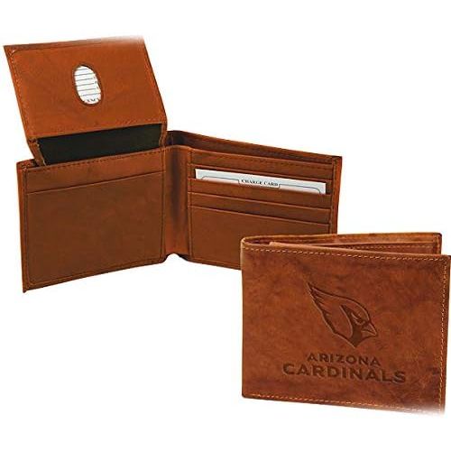  Rico Industries NFL Arizona Cardinals Embossed Leather Billfold Wallet with Man Made Interior