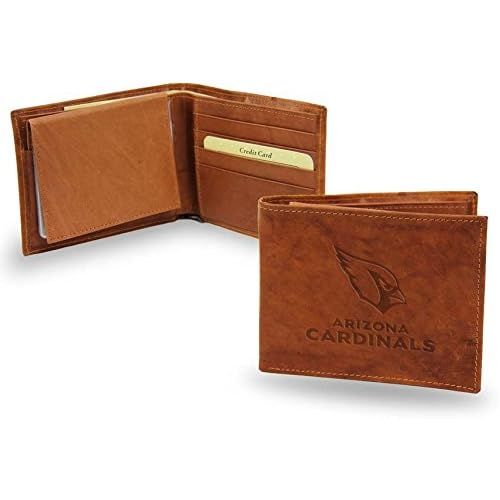  Rico Industries NFL Arizona Cardinals Embossed Leather Billfold Wallet with Man Made Interior