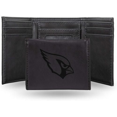  Rico Industries NFL Laser Engraved Tri-Fold Wallet, Black