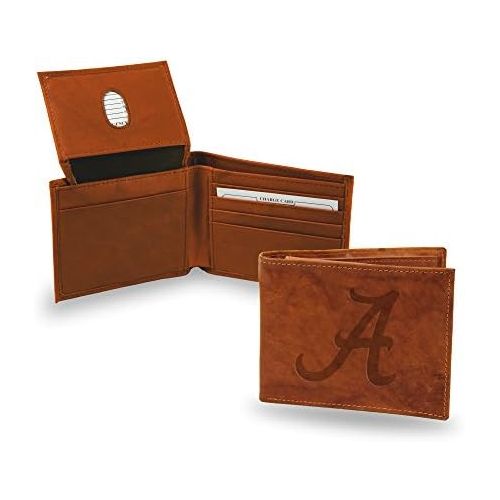  Rico Industries NCAA Alabama Crimson Tide Embossed Leather Billfold Wallet