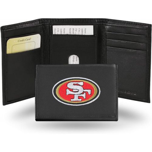  Rico Industries NFL San Francisco 49ers Embroidered Leather Trifold Wallet