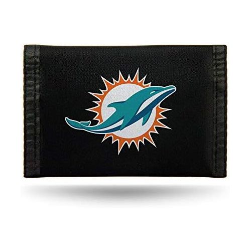  Rico Industries NFL Miami Dolphins Nylon Trifold Wallet