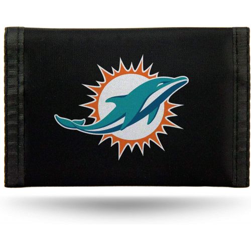  Rico Industries NFL Miami Dolphins Nylon Trifold Wallet
