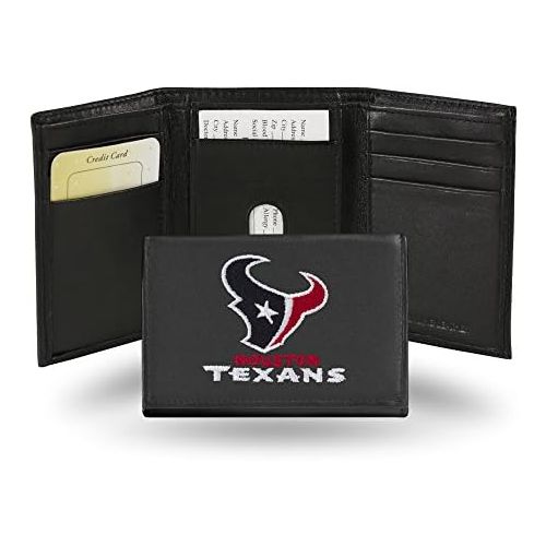  Rico Industries NFL Houston Texans Embroidered Leather Trifold Wallet