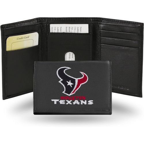  Rico Industries NFL Houston Texans Embroidered Leather Trifold Wallet
