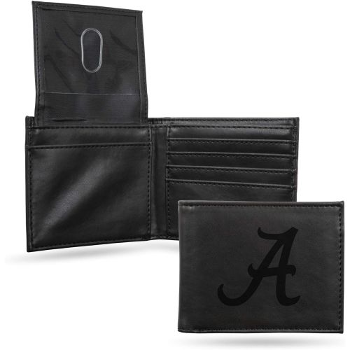  Rico Industries NCAA Laser Engraved Billfold Wallet, Black