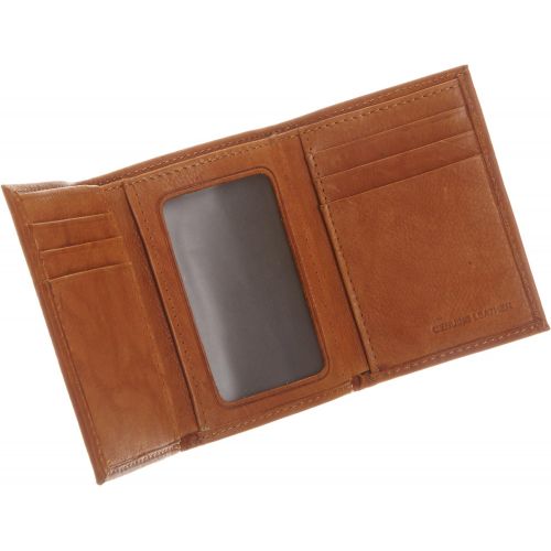  Rico Industries NCAA Alabama Crimson Tide Embossed Leather Trifold Wallet, Tan