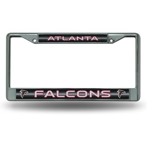  Rico NFL Bling Chrome License Plate Frame with Glitter Accent