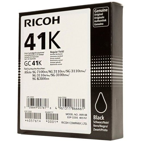  Ricoh 405761 Toner, 2500 Page-Yield, Black