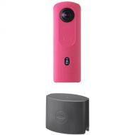 Ricoh THETA SC2 4K 360 Spherical Camera with TL-1 Lens Cap Kit (Pink)