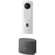 Ricoh THETA SC2 4K 360 Spherical Camera with TL-1 Lens Cap Kit (White)