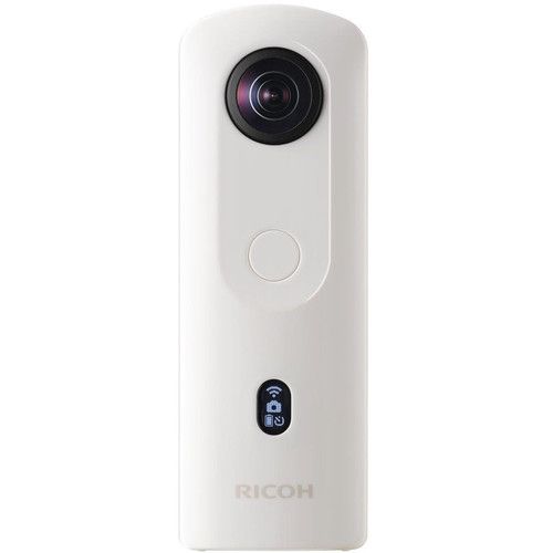  Ricoh THETA SC2 4K 360 Spherical Camera with TL-1 Lens Cap Kit (White)