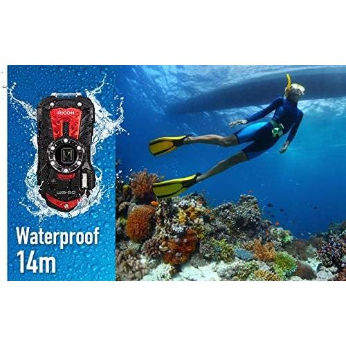  Ricoh WG-60 Waterproof Digital Camera, 2.7 LCD (WG-60 Black)