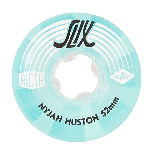  Ricta Skateboard Wheel Nyjah Huston Crystal 52mm Slix 99a Sky Blue Cal 7 Bearing