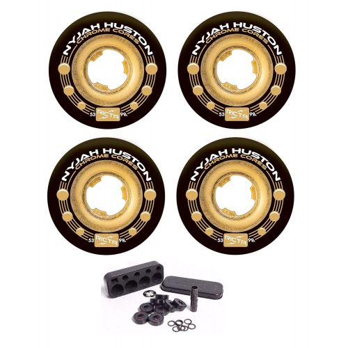  Ricta Nyjah Huston 53mm Chrome Core 99a Skateboard Wheels +Independent Bearings