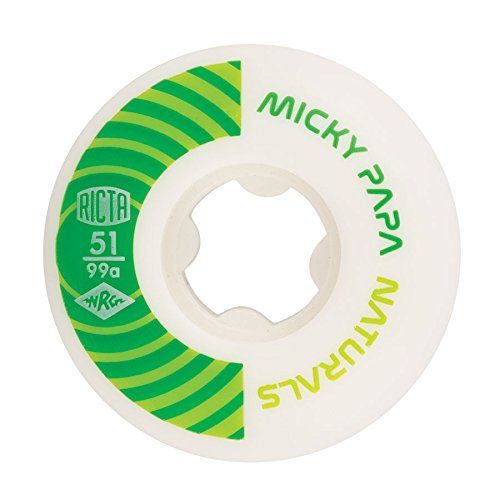  Ricta RICTA SKATEBOARD WHEELS Micky Papa Pro 51mm Naturals 99a Independent Bearing Set