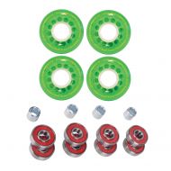 Ricta Skateboard Wheels 52mm Crystal Clouds Green 78a | Cal 7 Premium ABEC-7 Pre-Lubricated Bearings- Red