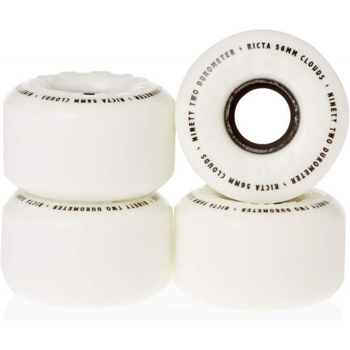  Value not found Ricta Unisex Adult Clouds 92A The 92a Urethane is A Happy Medium That Allows You to Skate Rough Spots Without Compromising Performance. - White/Black, 56mm