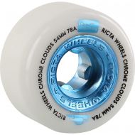 Ricta Wheels Chrome Clouds White/Blue Skateboard Wheels - 54mm 78a (Set of 4)