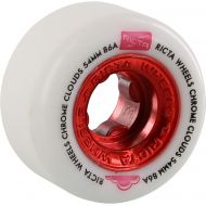 Ricta Wheels Chrome Clouds White/Red Skateboard Wheels - 54mm 86a (Set of 4)