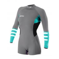 Ride Engine Almar Womens Wetsuit, Shorty Long Sleeve, Back Zip