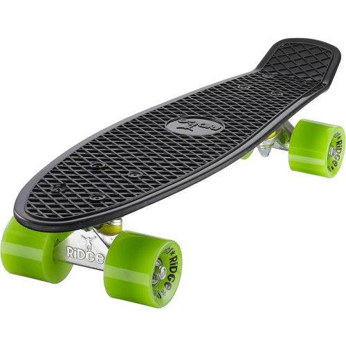  Ridge Skateboard 55 Cm Mini Cruiser Retro Stil in M Rollen Komplett U Fertig Montiert