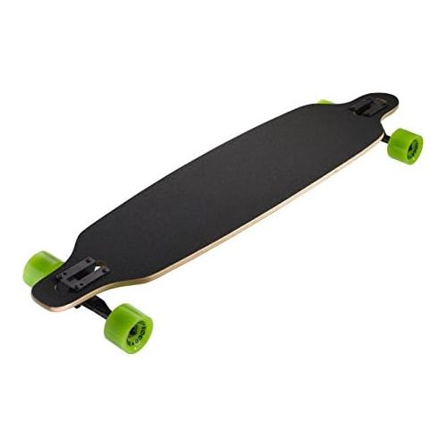  Ridge Skateboard Monster Twintip Longboard Drop Shape Low Schwarz, One size