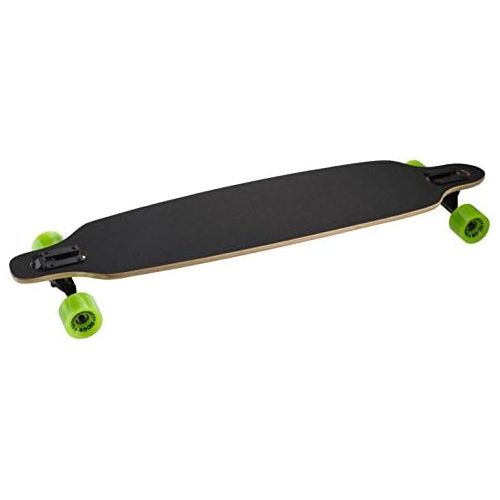  Ridge Skateboard Monster Twintip Longboard Drop Shape Low Schwarz, One size