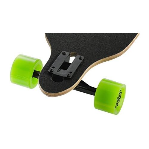  Ridge Skateboard Monster Twintip Longboard Drop Shape Low Schwarz, One size