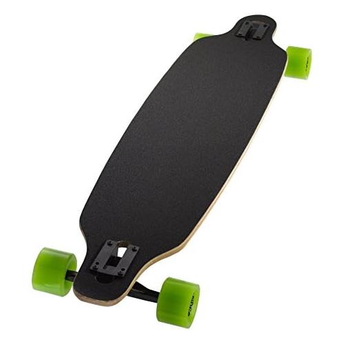  Ridge Skateboard Monster Twintip Longboard Drop Shape Low Schwarz, One size