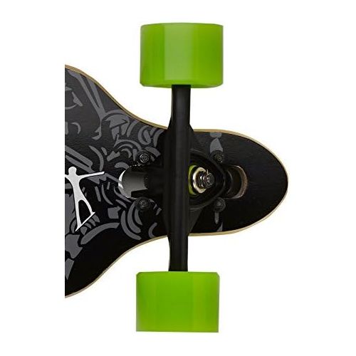  Ridge Skateboard Monster Twintip Longboard Drop Shape Low Schwarz, One size