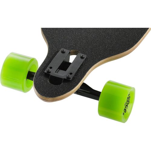  Ridge Skateboard Monster Twintip Longboard Drop Shape Low Schwarz, One size