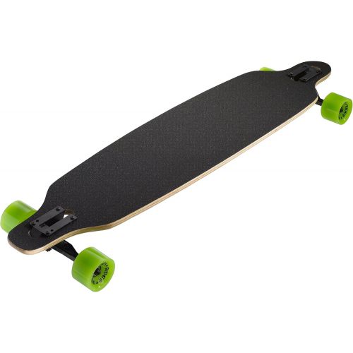  Ridge Skateboard Monster Twintip Longboard Drop Shape Low Schwarz, One size